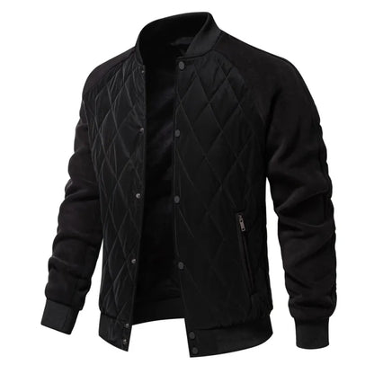 Mens Patchwork Thick Fleece Lined Jacket