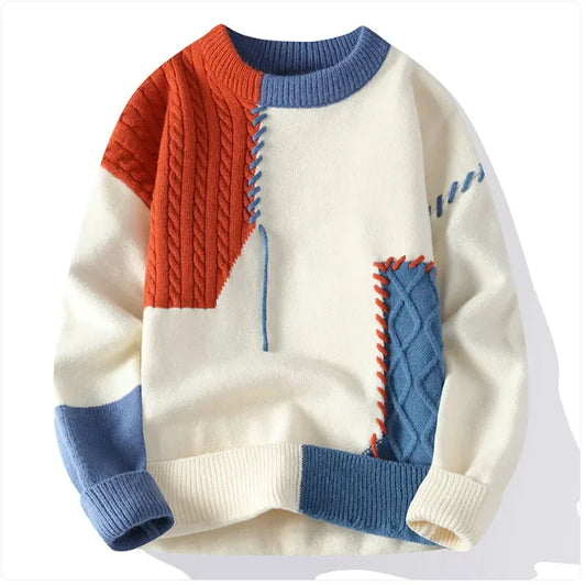 Colorblock Pullover Sweater