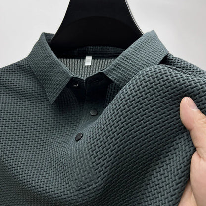 Silk Mesh Polo Shirt