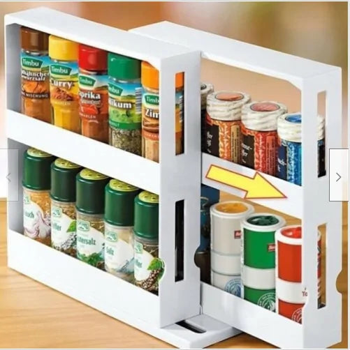 Rotating Kitchen Spice Organizer Rack