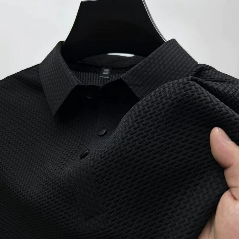 Silk Mesh Polo Shirt